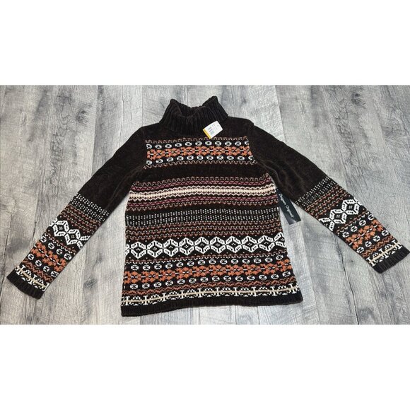 Designers Original Sweater‎ Womens Small Turtleneck Colorful Crochet Soft NEW - Picture 12 of 12